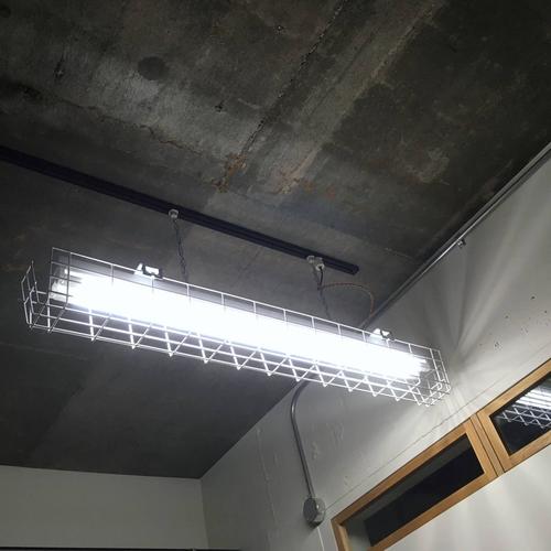 led/照明器具/2灯/ガード付き/ダクトレール/店舗/カフェ/无骨/インダ